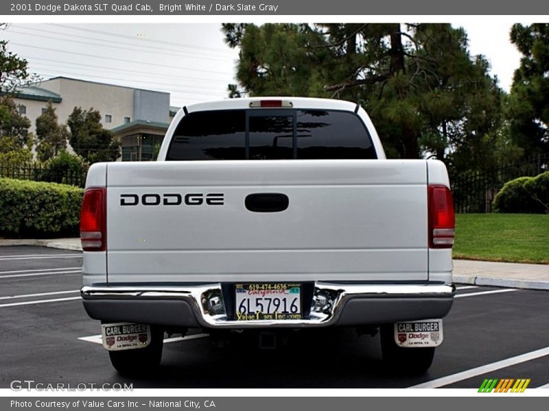 Bright White / Dark Slate Gray 2001 Dodge Dakota SLT Quad Cab