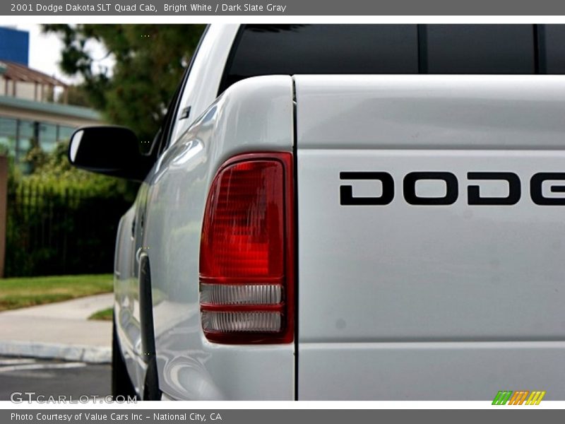 Bright White / Dark Slate Gray 2001 Dodge Dakota SLT Quad Cab