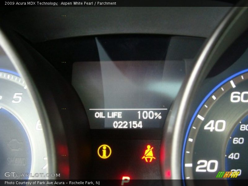 Aspen White Pearl / Parchment 2009 Acura MDX Technology