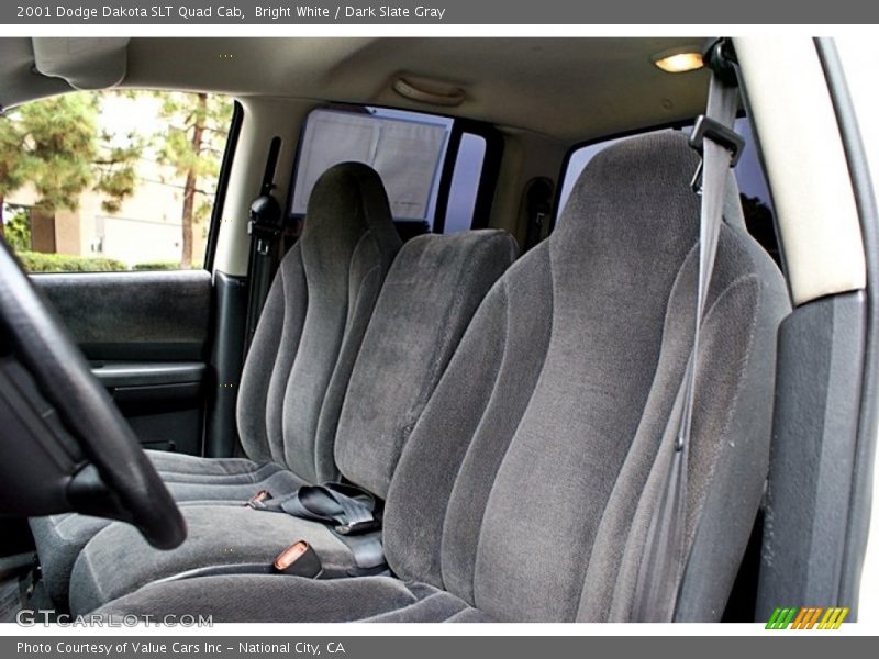 Bright White / Dark Slate Gray 2001 Dodge Dakota SLT Quad Cab