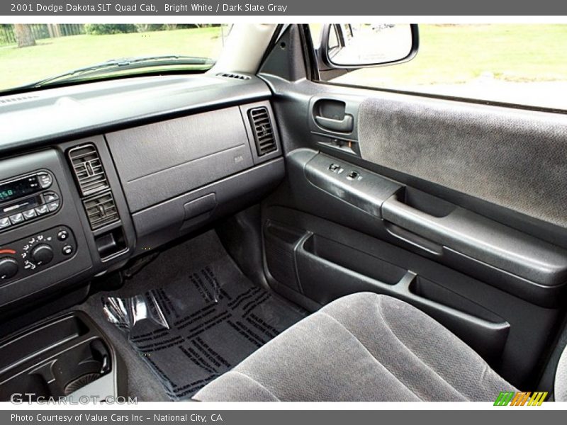 Bright White / Dark Slate Gray 2001 Dodge Dakota SLT Quad Cab