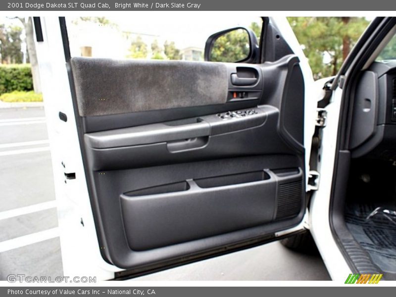 Bright White / Dark Slate Gray 2001 Dodge Dakota SLT Quad Cab
