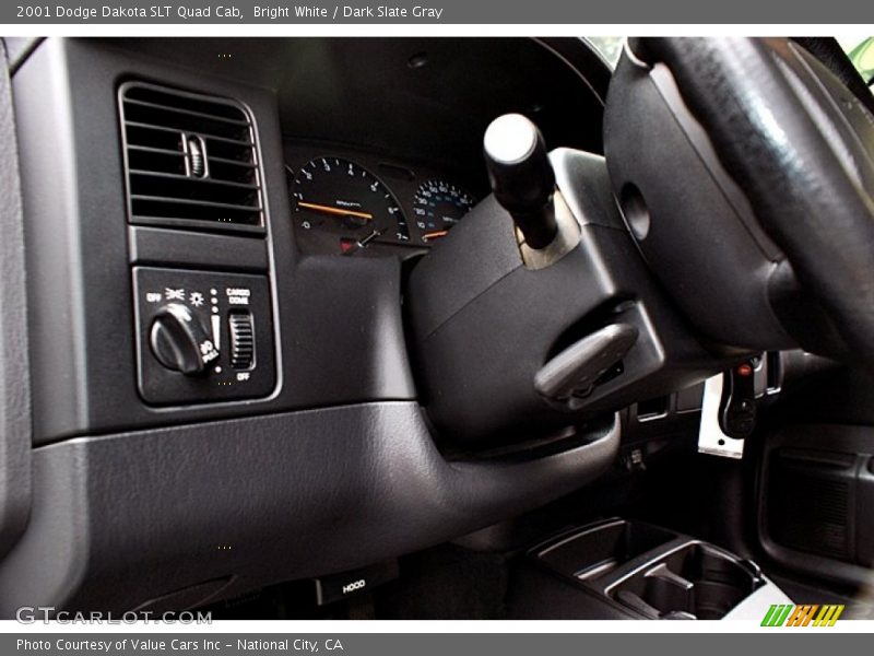 Bright White / Dark Slate Gray 2001 Dodge Dakota SLT Quad Cab