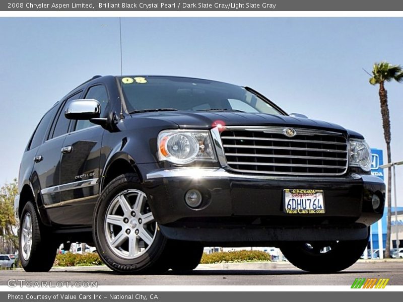 Brilliant Black Crystal Pearl / Dark Slate Gray/Light Slate Gray 2008 Chrysler Aspen Limited