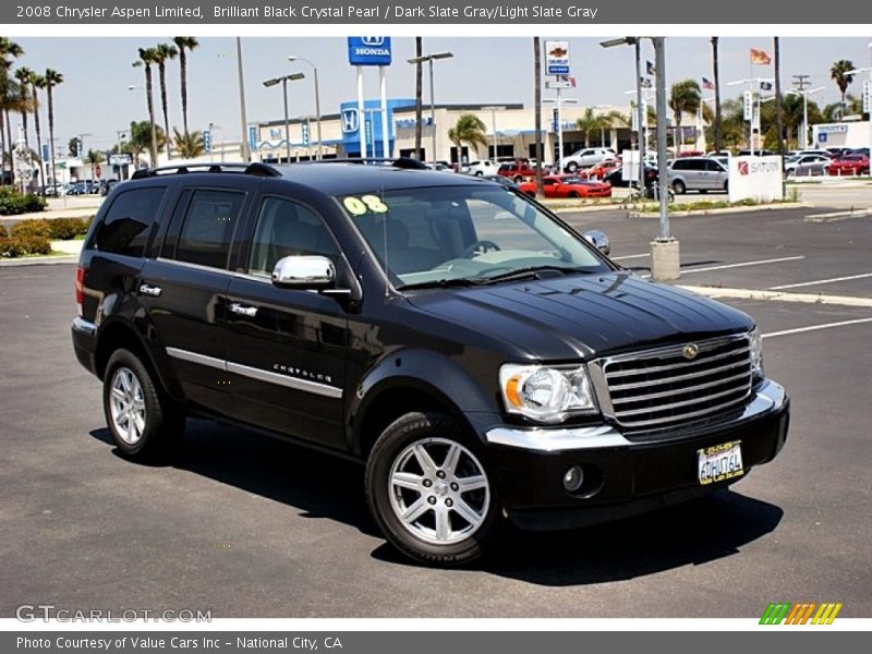 Brilliant Black Crystal Pearl / Dark Slate Gray/Light Slate Gray 2008 Chrysler Aspen Limited