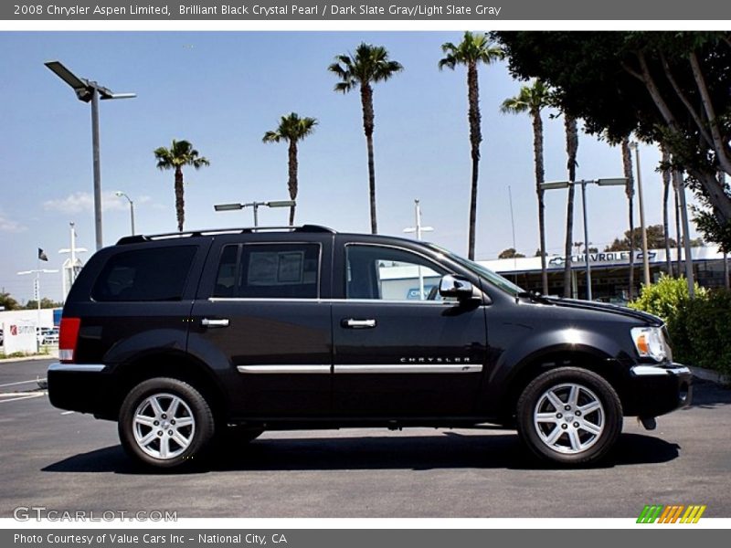 Brilliant Black Crystal Pearl / Dark Slate Gray/Light Slate Gray 2008 Chrysler Aspen Limited