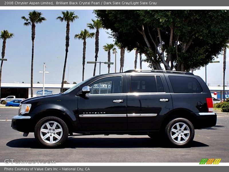 Brilliant Black Crystal Pearl / Dark Slate Gray/Light Slate Gray 2008 Chrysler Aspen Limited