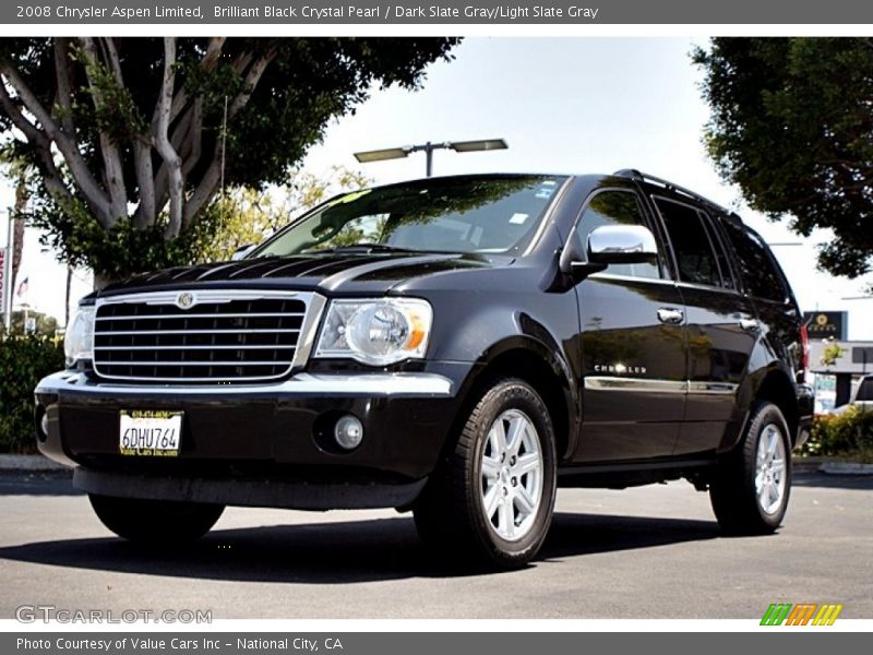 Brilliant Black Crystal Pearl / Dark Slate Gray/Light Slate Gray 2008 Chrysler Aspen Limited