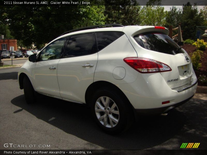 Glacier White Pearl / Beige 2011 Nissan Murano SL AWD