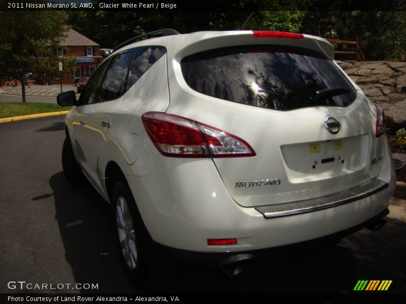 Glacier White Pearl / Beige 2011 Nissan Murano SL AWD