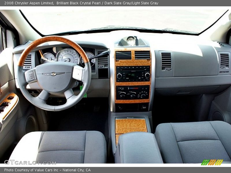 Brilliant Black Crystal Pearl / Dark Slate Gray/Light Slate Gray 2008 Chrysler Aspen Limited