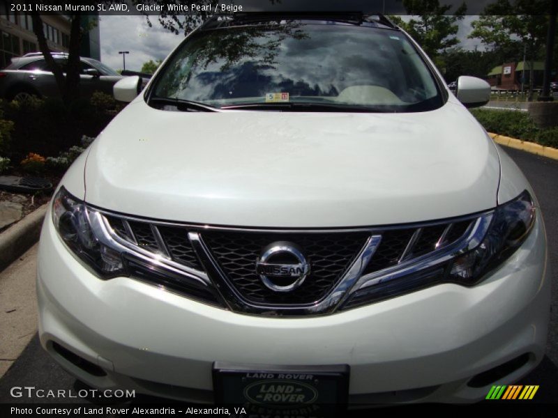Glacier White Pearl / Beige 2011 Nissan Murano SL AWD