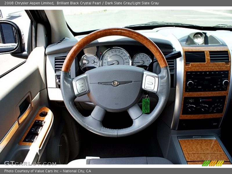 Brilliant Black Crystal Pearl / Dark Slate Gray/Light Slate Gray 2008 Chrysler Aspen Limited