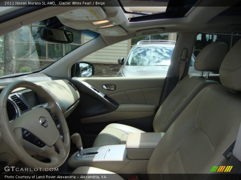 Glacier White Pearl / Beige 2011 Nissan Murano SL AWD