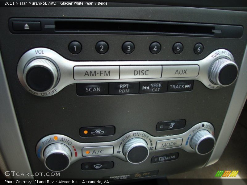 Glacier White Pearl / Beige 2011 Nissan Murano SL AWD