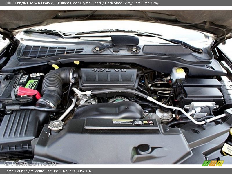 Brilliant Black Crystal Pearl / Dark Slate Gray/Light Slate Gray 2008 Chrysler Aspen Limited