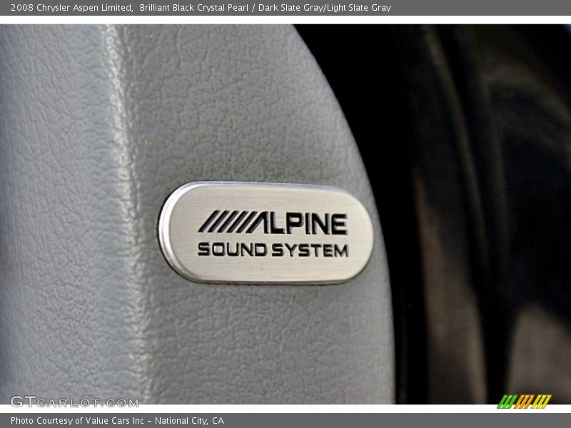Brilliant Black Crystal Pearl / Dark Slate Gray/Light Slate Gray 2008 Chrysler Aspen Limited