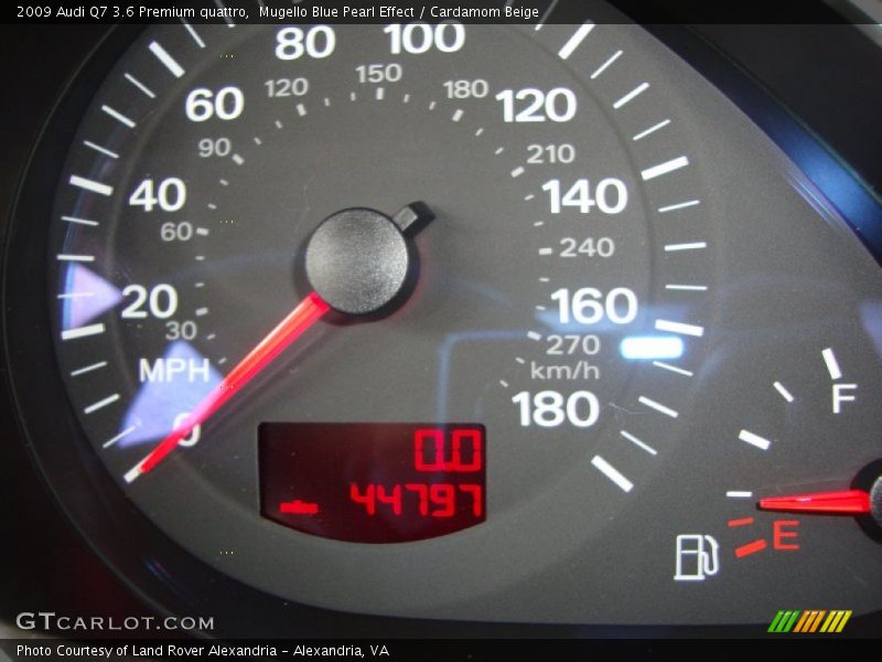 Mugello Blue Pearl Effect / Cardamom Beige 2009 Audi Q7 3.6 Premium quattro