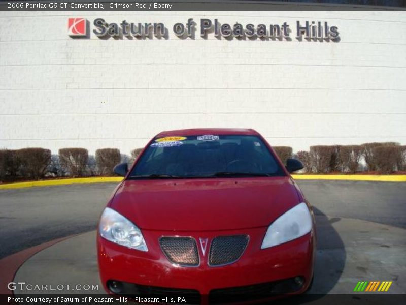 Crimson Red / Ebony 2006 Pontiac G6 GT Convertible