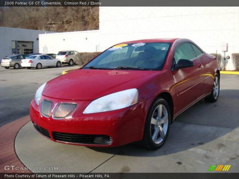 Crimson Red / Ebony 2006 Pontiac G6 GT Convertible
