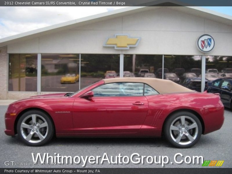 Crystal Red Tintcoat / Beige 2012 Chevrolet Camaro SS/RS Convertible