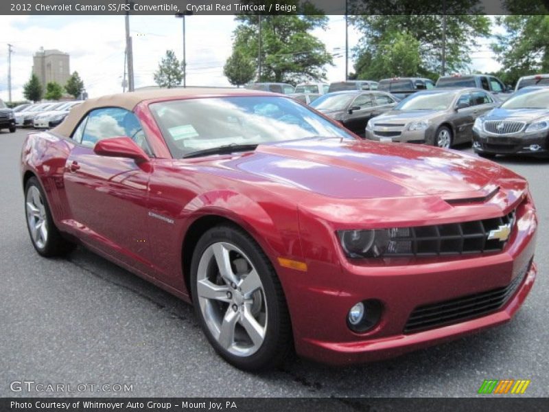 Crystal Red Tintcoat / Beige 2012 Chevrolet Camaro SS/RS Convertible