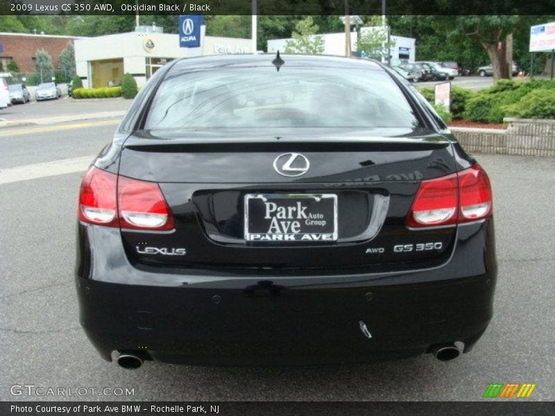 Obsidian Black / Black 2009 Lexus GS 350 AWD