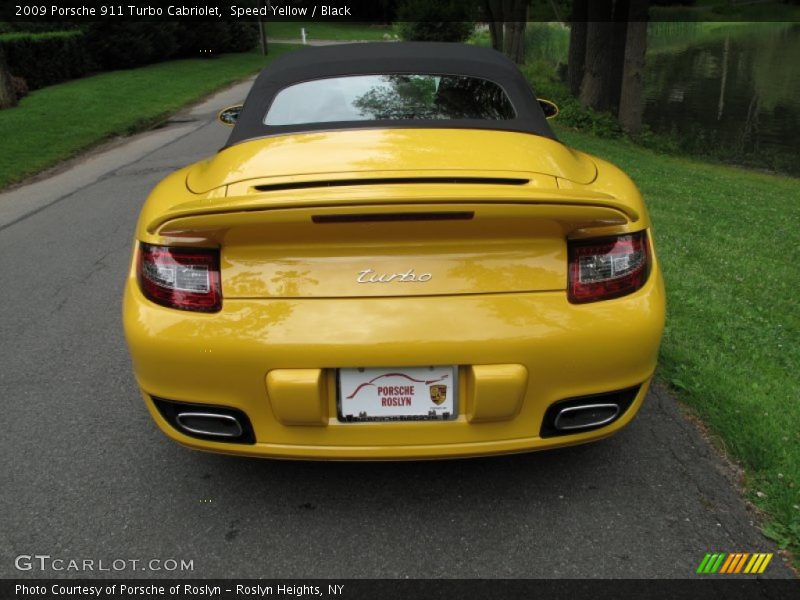 Speed Yellow / Black 2009 Porsche 911 Turbo Cabriolet