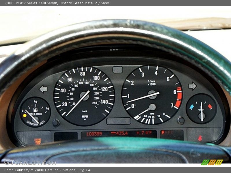  2000 7 Series 740i Sedan 740i Sedan Gauges