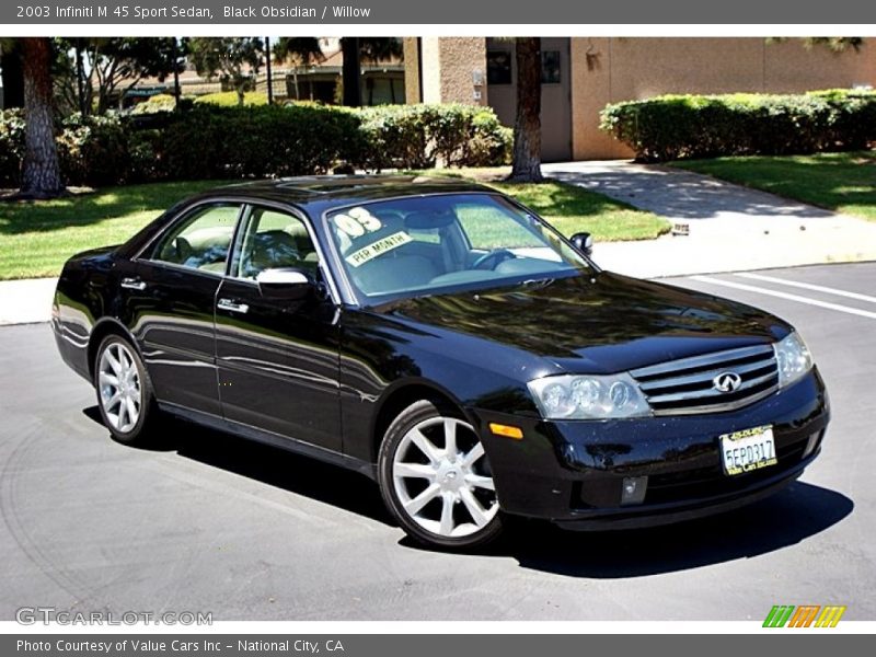 Black Obsidian / Willow 2003 Infiniti M 45 Sport Sedan