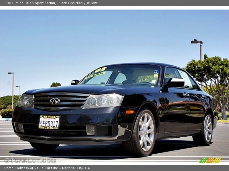 Black Obsidian / Willow 2003 Infiniti M 45 Sport Sedan