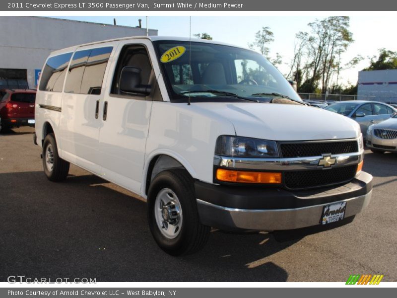 Summit White / Medium Pewter 2011 Chevrolet Express LT 3500 Passenger Van