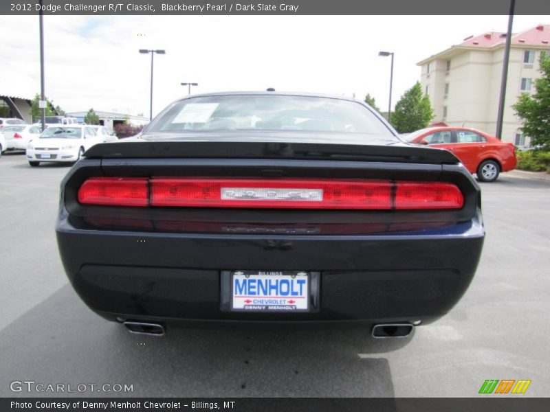 Blackberry Pearl / Dark Slate Gray 2012 Dodge Challenger R/T Classic