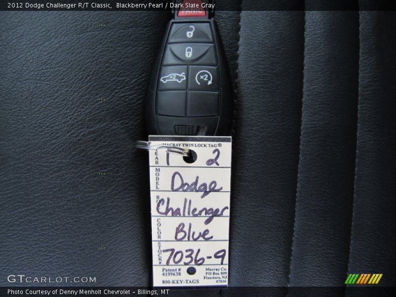 Blackberry Pearl / Dark Slate Gray 2012 Dodge Challenger R/T Classic
