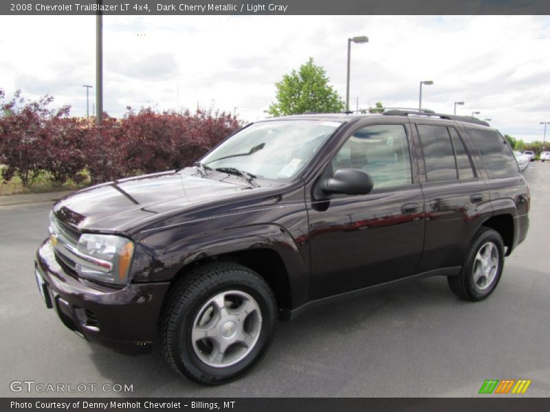 Dark Cherry Metallic / Light Gray 2008 Chevrolet TrailBlazer LT 4x4