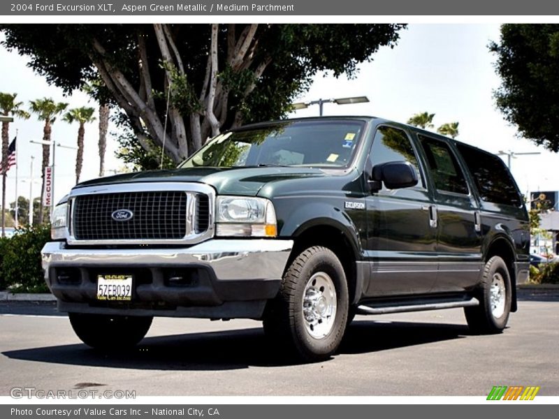 Aspen Green Metallic / Medium Parchment 2004 Ford Excursion XLT