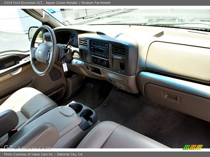Aspen Green Metallic / Medium Parchment 2004 Ford Excursion XLT