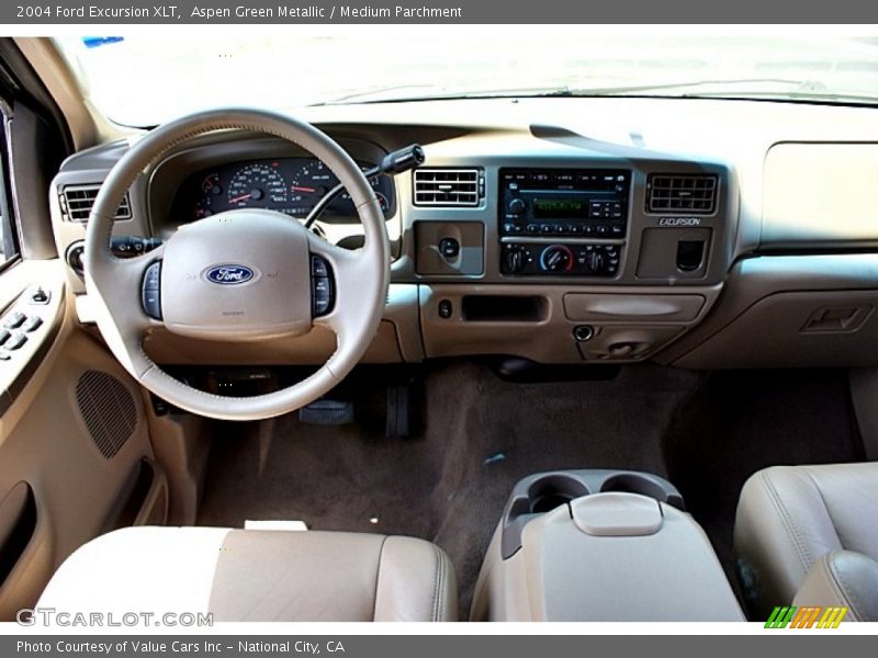 Aspen Green Metallic / Medium Parchment 2004 Ford Excursion XLT