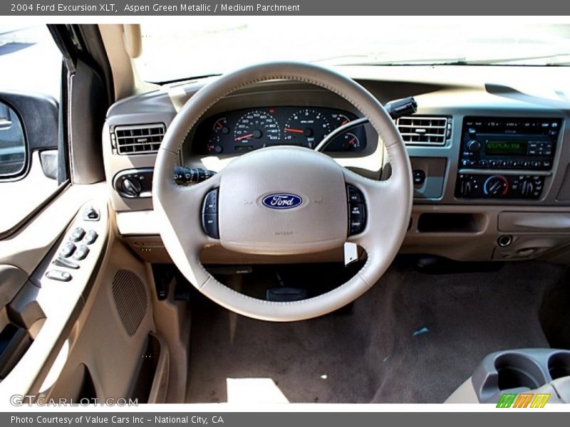 Aspen Green Metallic / Medium Parchment 2004 Ford Excursion XLT