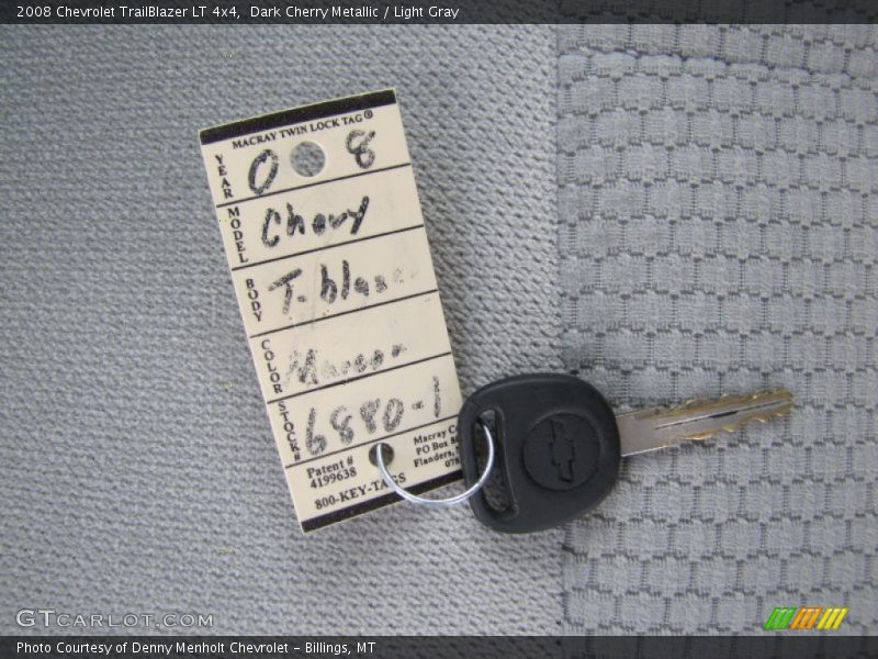 Dark Cherry Metallic / Light Gray 2008 Chevrolet TrailBlazer LT 4x4