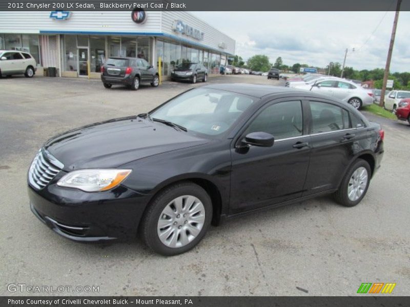 Blackberry Pearl Coat / Black 2012 Chrysler 200 LX Sedan