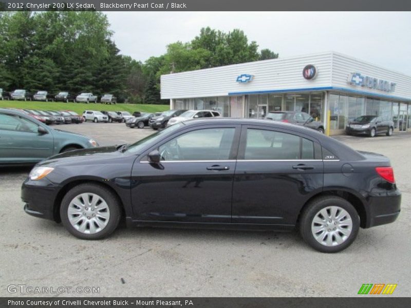 Blackberry Pearl Coat / Black 2012 Chrysler 200 LX Sedan