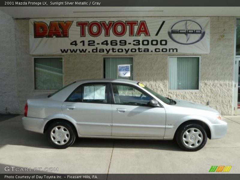 Sunlight Silver Metallic / Gray 2001 Mazda Protege LX