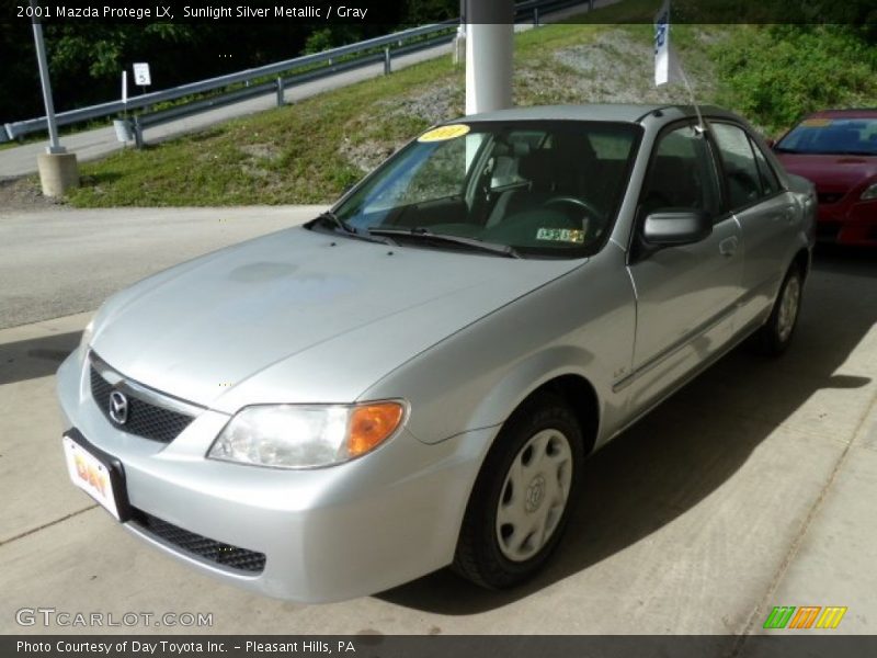 Sunlight Silver Metallic / Gray 2001 Mazda Protege LX