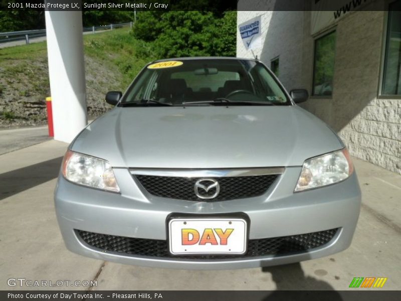 Sunlight Silver Metallic / Gray 2001 Mazda Protege LX