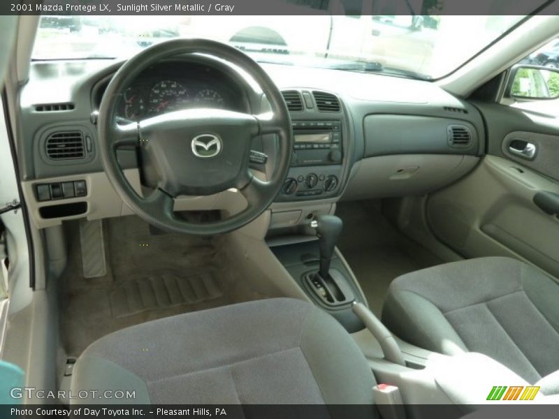 Sunlight Silver Metallic / Gray 2001 Mazda Protege LX