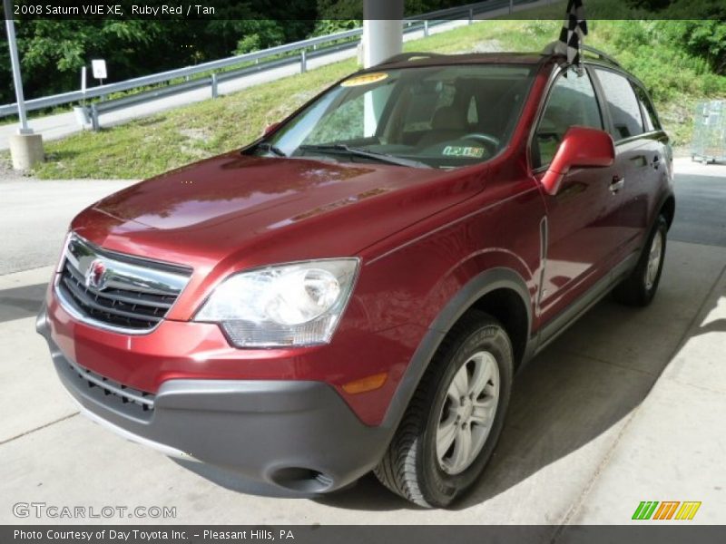 Ruby Red / Tan 2008 Saturn VUE XE
