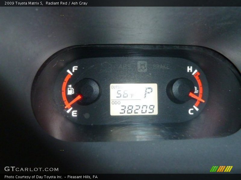 Radiant Red / Ash Gray 2009 Toyota Matrix S