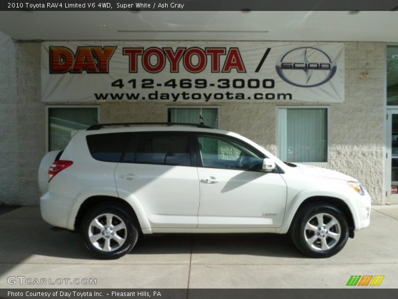 Super White / Ash Gray 2010 Toyota RAV4 Limited V6 4WD