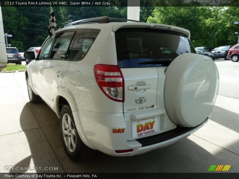 Super White / Ash Gray 2010 Toyota RAV4 Limited V6 4WD